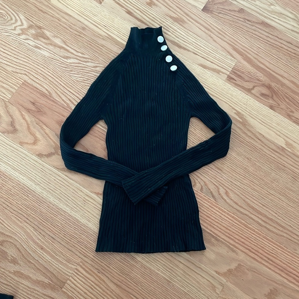 100% wool ribbed knit sweater - Picture 2 of 4